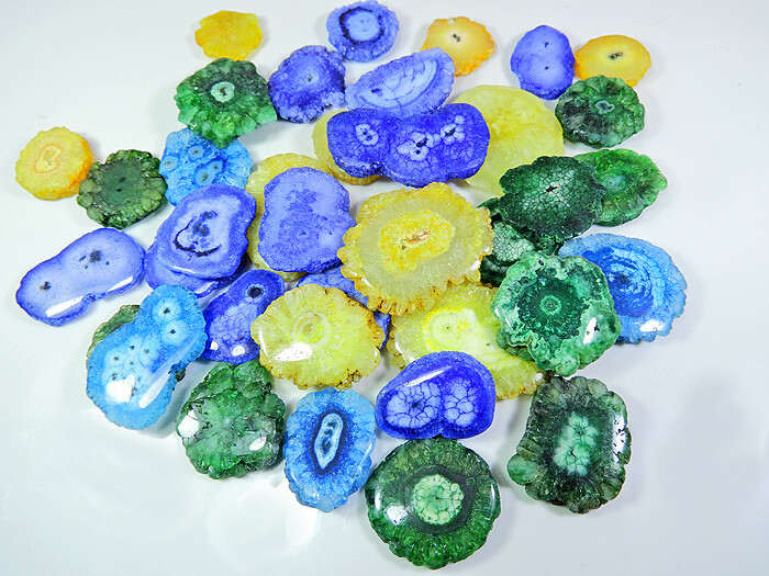 15-40 MM SOLAR DRUZY AGATE DYDE MIX SHAPE CABOCHON LOOSE GEMSTONE WHOLESALE LOT