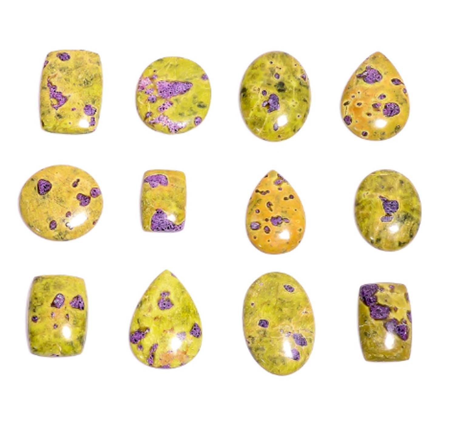 100 Cts Atlantisite Stichtite Wholesale 5 Pcs Cab Lot Jewelry Making Gemstone