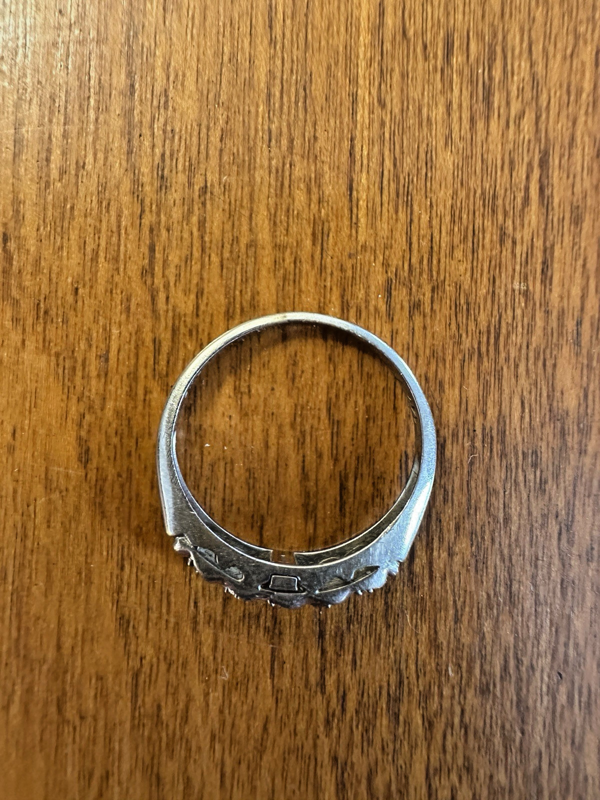Vintage 1940s PRISM-LITE 14K White Gold BAND RING Part of Bridal/Wedding Set