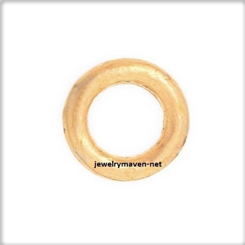 3.8mm OD 2.5mm ID SMALL 14k Yellow Gold 22ga CLOSED Jump Ring Spacer Roundel