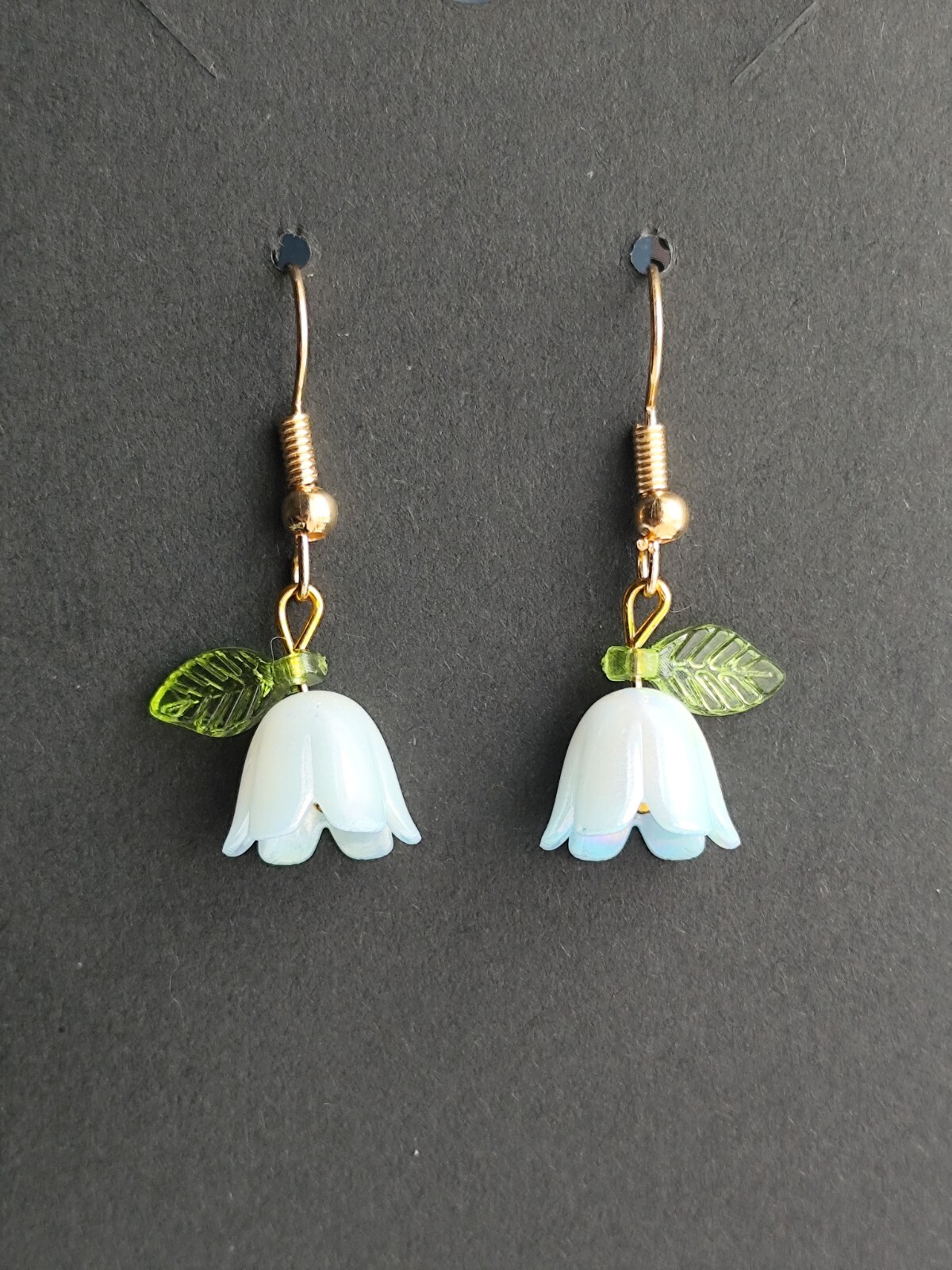 Cute Gradient Blue Lily of the Valley Flower Dangle/Drop Earrings