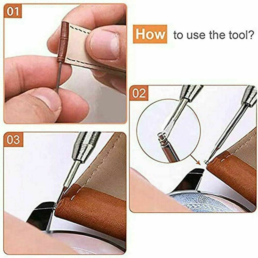 360pcs Watchmaker Watch Band Spring Bars Strap Link Pins Steel Repair Remove Kit