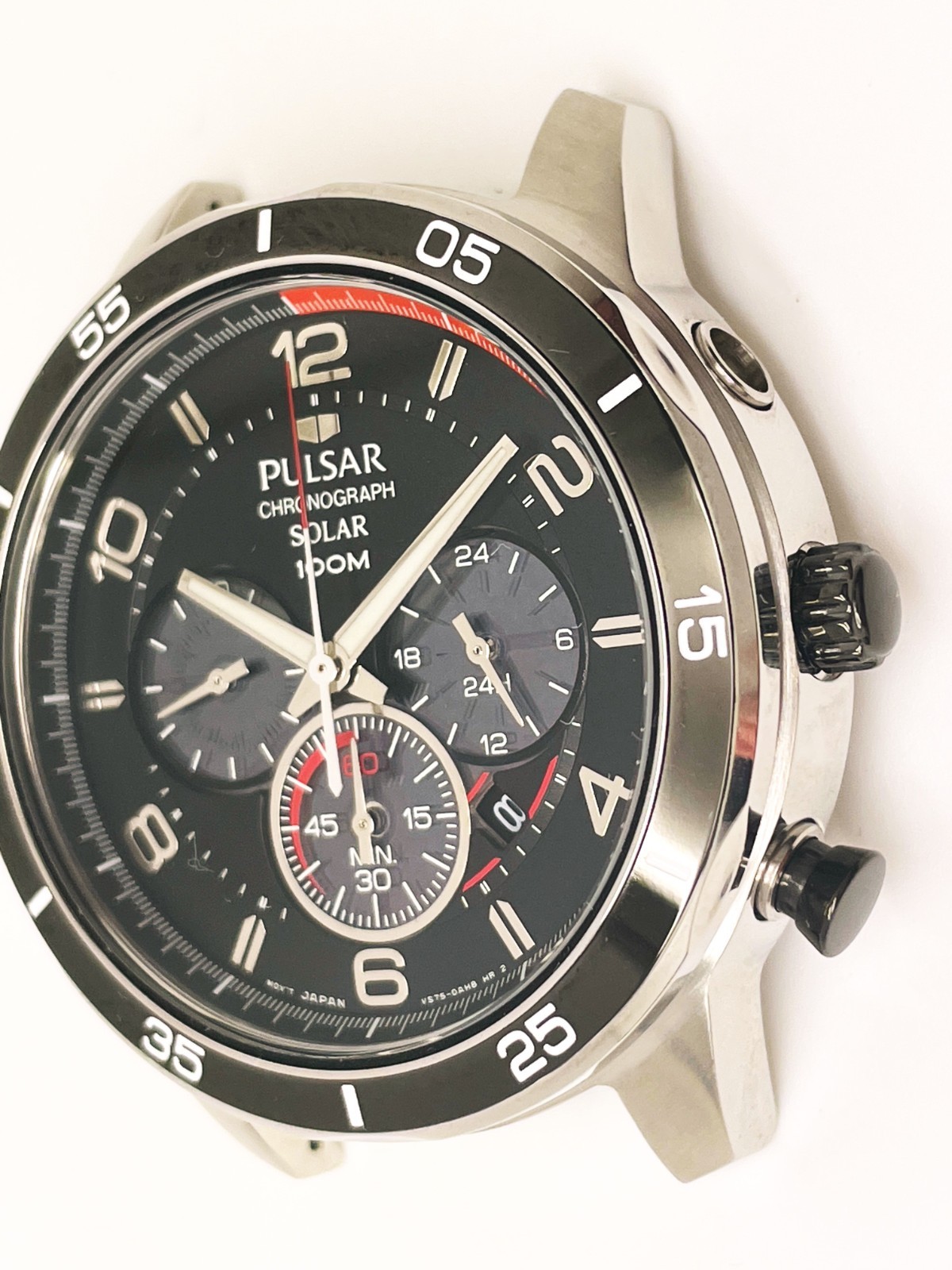 PULSAR by Seiko MEN’S VS75-X005 NOT-WORKING 100M SOLAR CHRONOGRAPH WATCH PX5055