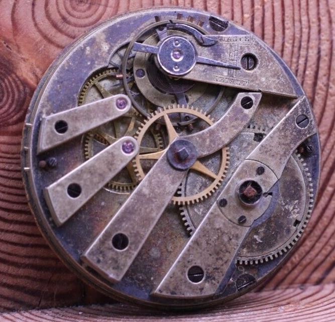 HIGH GRADE KEYWIND SWISS POCKET WATCH MOVEMENT 41.7mm FOR REPAIR (KJ)