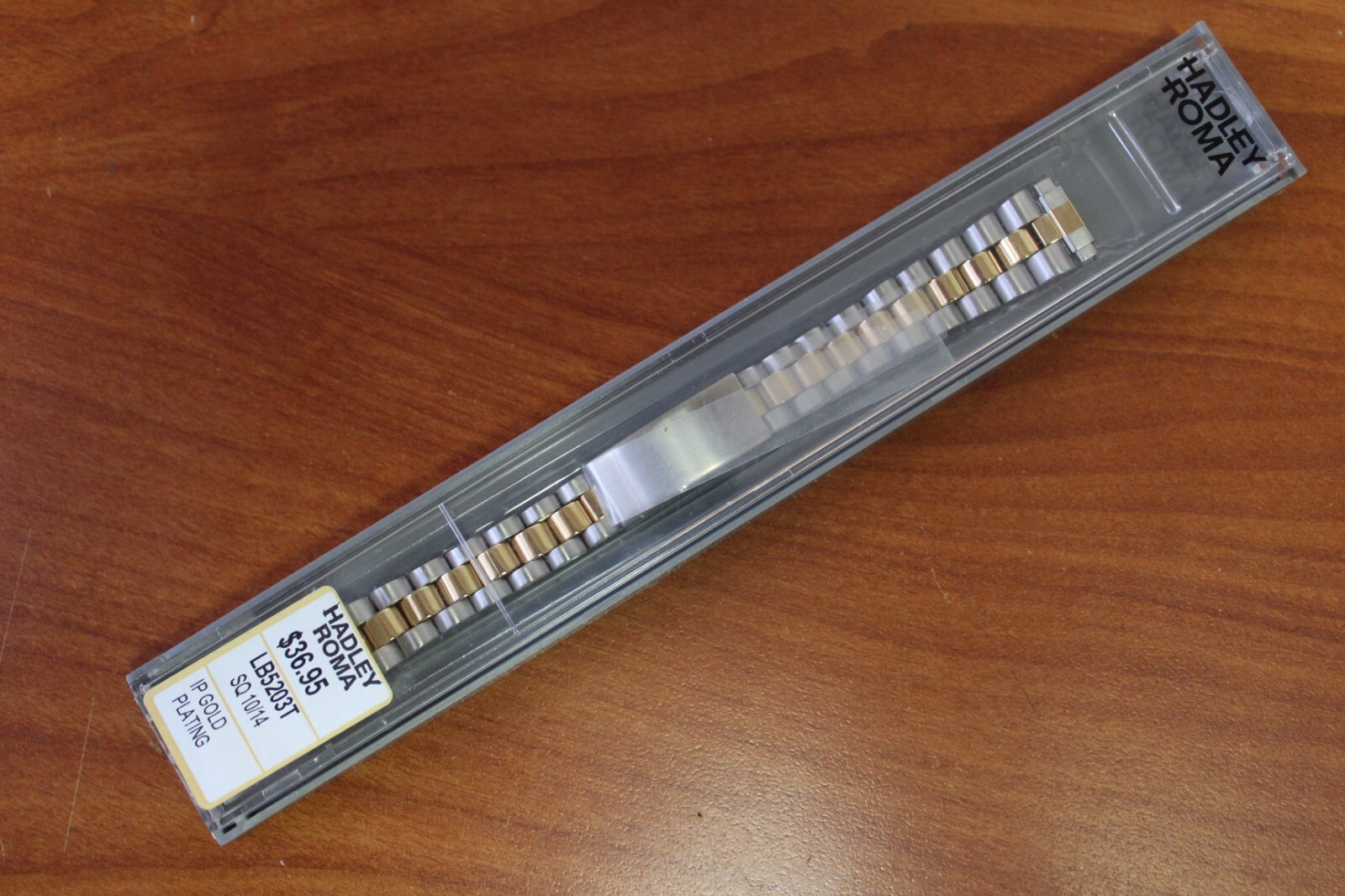Hadley Roma LB5203T 10-14mm Two Tone Gold Stainless Watch Link Band Bracelet 033
