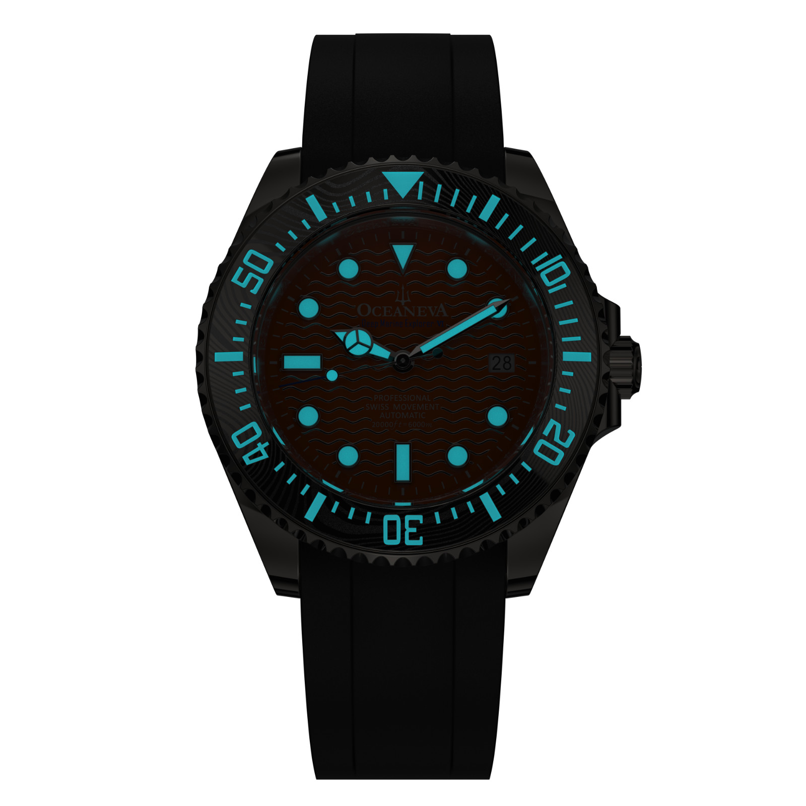 Oceaneva 6000m Grade 5 Titanium AUTOMATIC Watch SWISS MOVEMENT Orange
