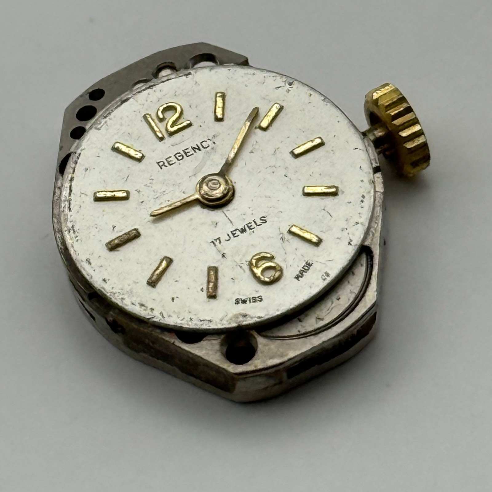 FHF 69-21 Watch Movement Regency Swiss 17 Jewels Manual Wind Parts Repair 15.3mm
