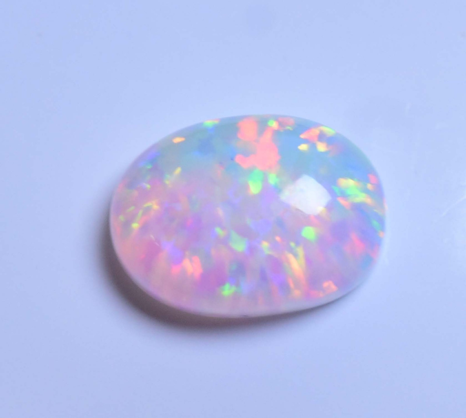 Natural Ethiopian Fire Opal 6.35 CT Certified Play Of Color 14 X 10 MM Gemstone