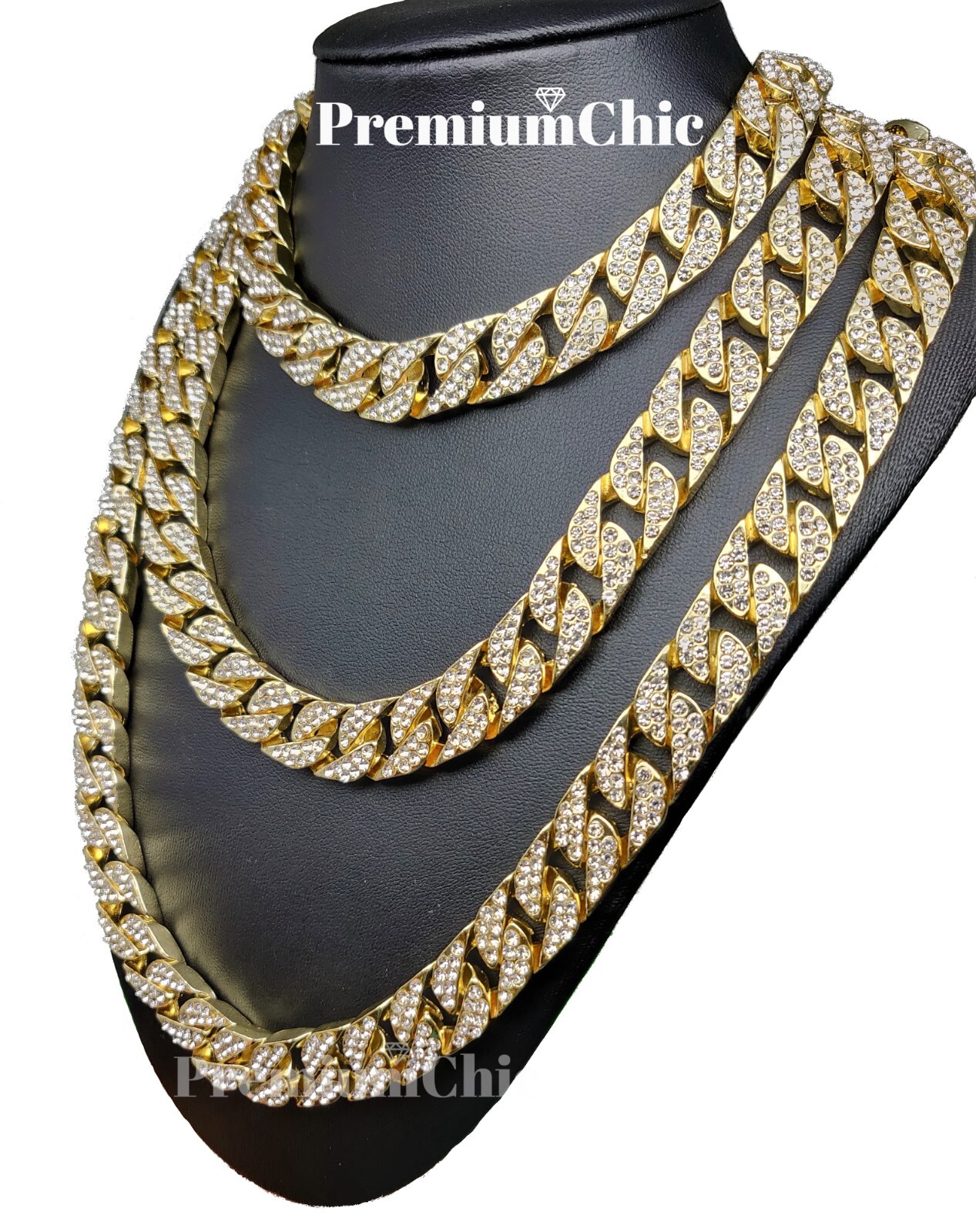 ICED Hip Hop Silver Plated Miami Cuban Choker Chain CZ Necklace or Bracelet