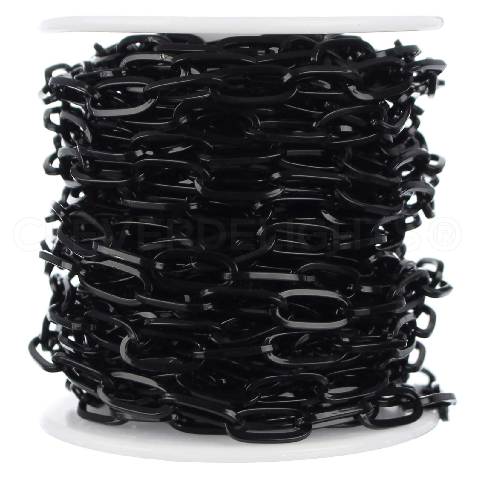 Bulk Cable Chain – 1/2″ x 1/4″ Link – 25 Feet – Dark Black Color