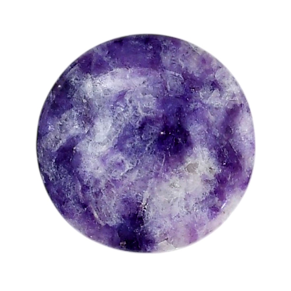 Natural Lepidolite 25.5×25.5×5.5 mm Round Shape Polished Gemstone LS107-06164