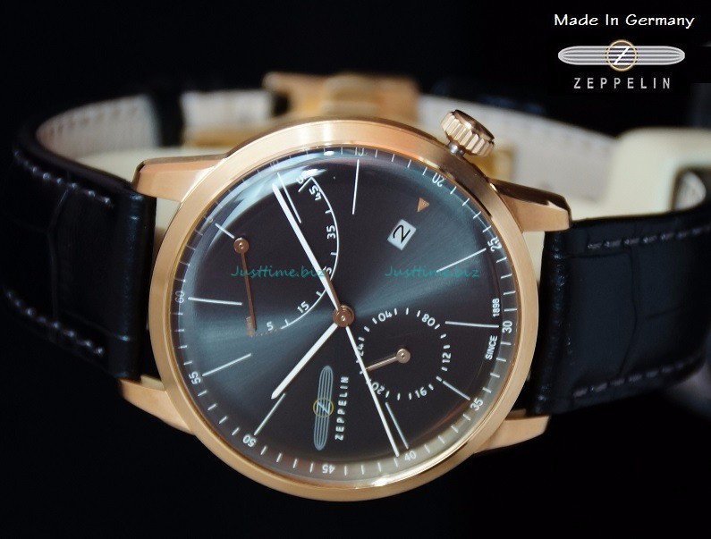 Graf Zeppelin LZ129 Flatline Automatic Men’s Dress Watch w/ Power Reserve 7368-2