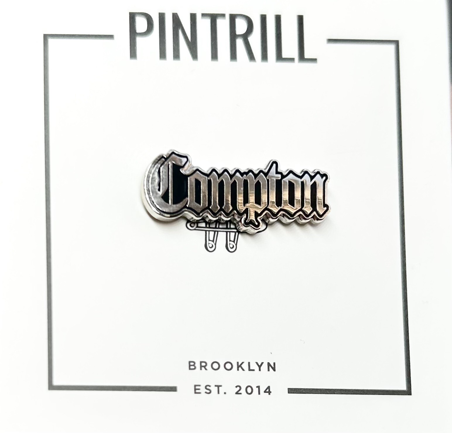 Awesome Silver “Compton” Pin by Pintrill (Sold Out Collectors Item)