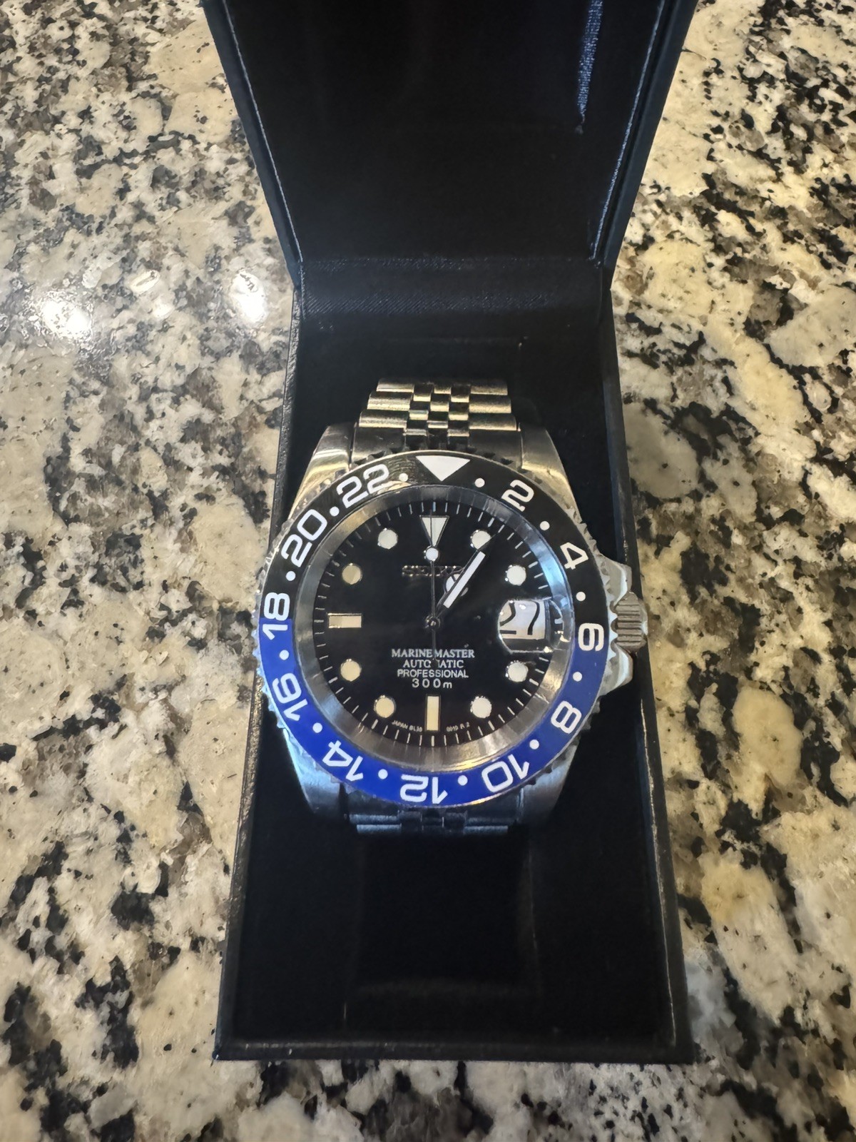 Custom 40mm “Batman/Batgirl” GMT Style Diver Mod Watch NH34 Automatic