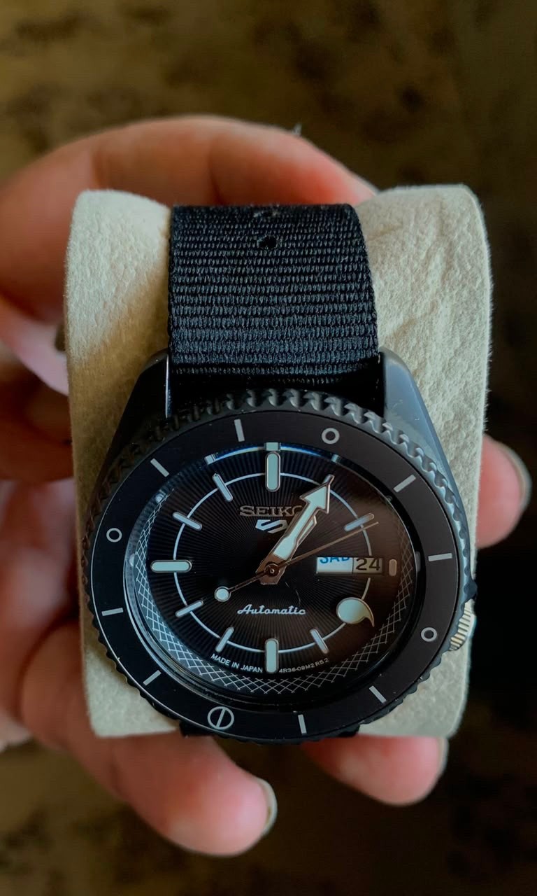Seiko 5 Automatic Naruto & Boruto | Day/Time | Black Dial Men’s Wrist watch