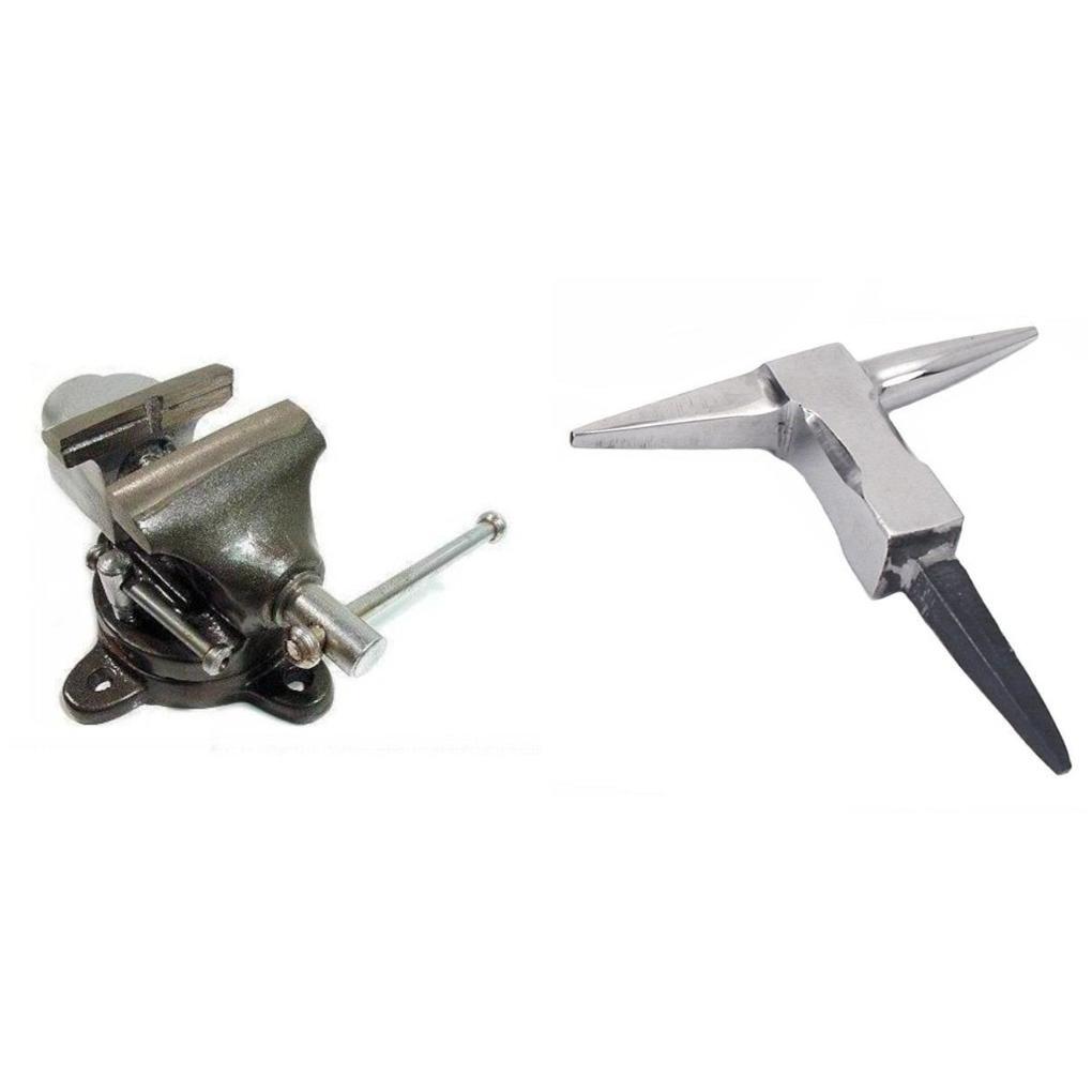 Table Top Vise Metal Working Jewelers Tool & T Shaped Anvil