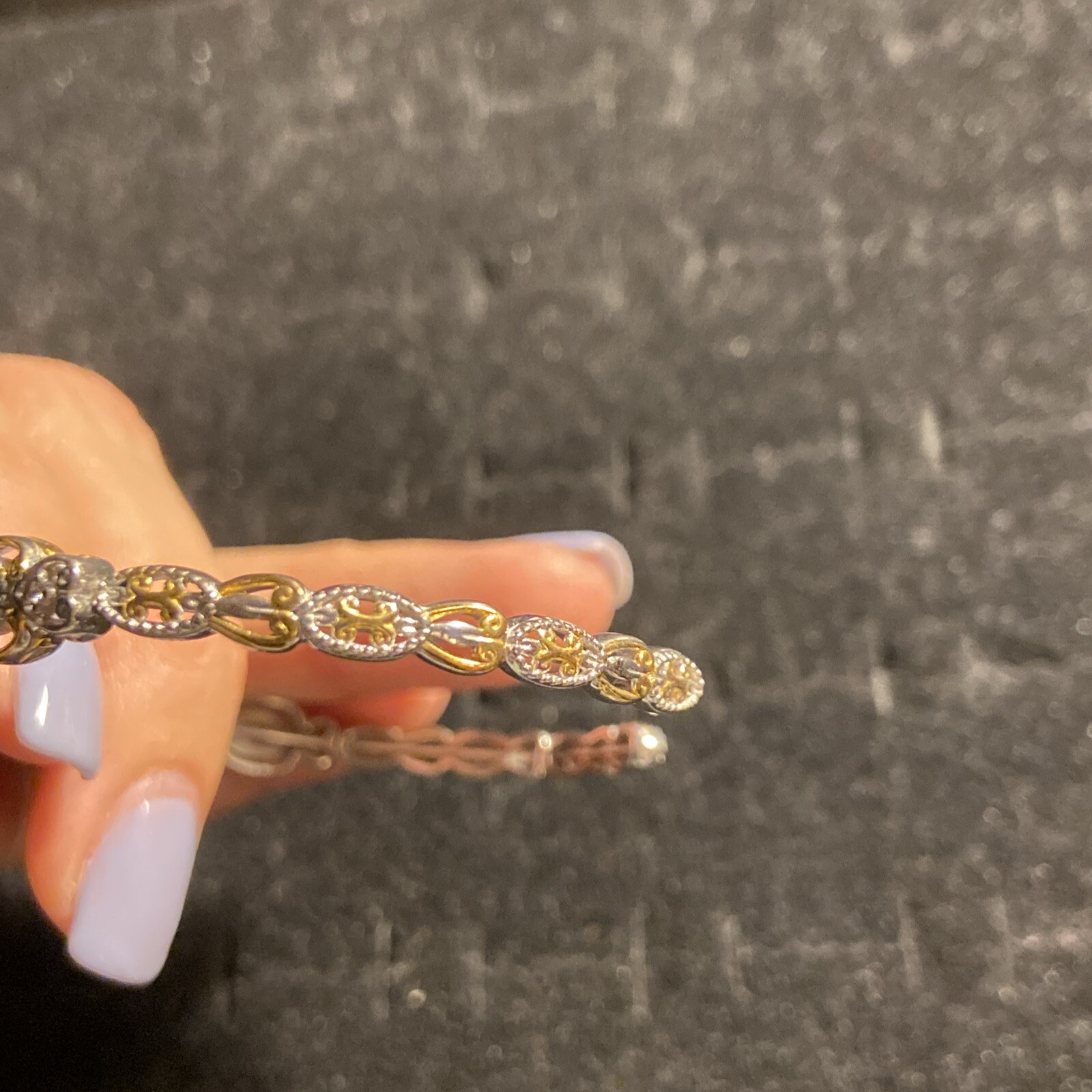 Gems en Vogue 4.82ctw Dauphin Apatite & White Zircon Bangle Bracelet