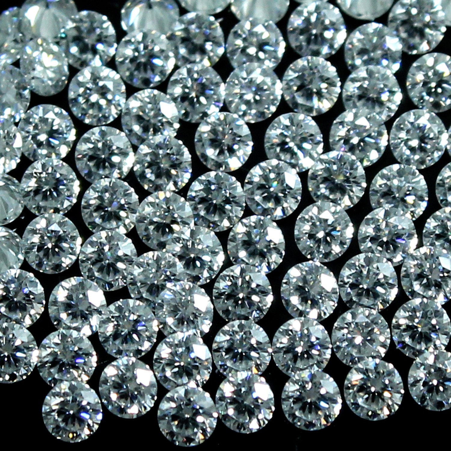 100 Pcs Lot Natural D Color VVS1 Brilliant Cut 1.00 MM Round White Loose Diamond