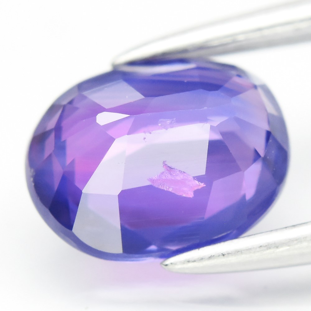 💎 1.12ct 6.5x5mm VS Oval Blue Purple Sapphire – Unheated, Mozambique Gem