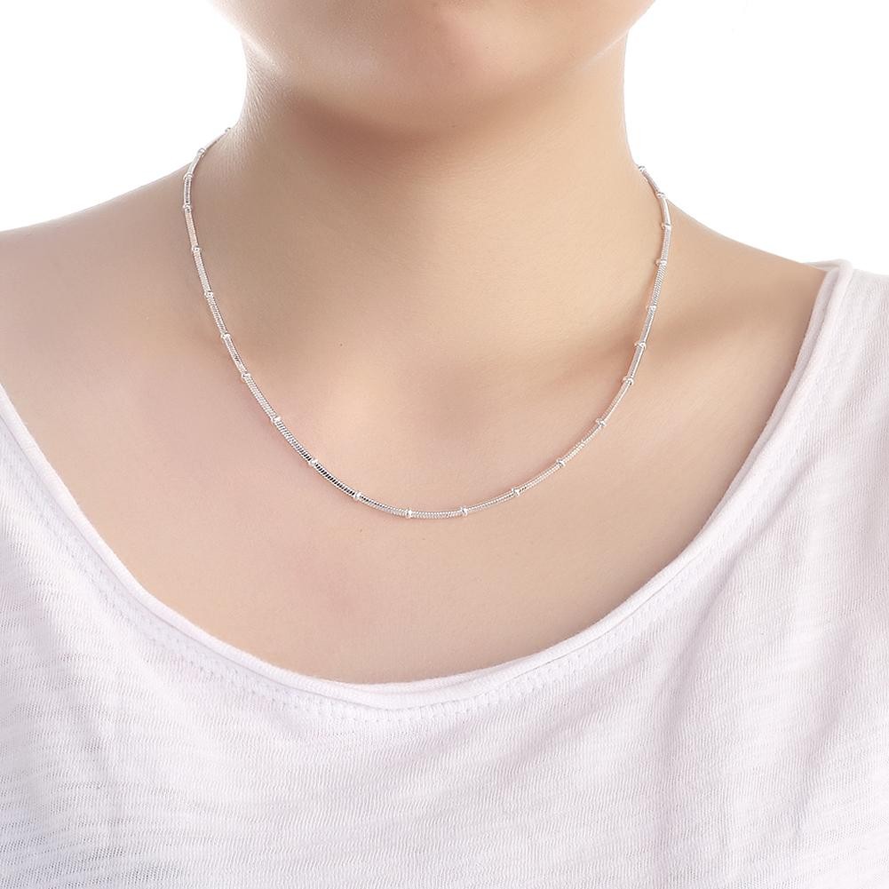 55cm 925 Sterling Silver Snake Chain Necklace for Charms Women Men Gift