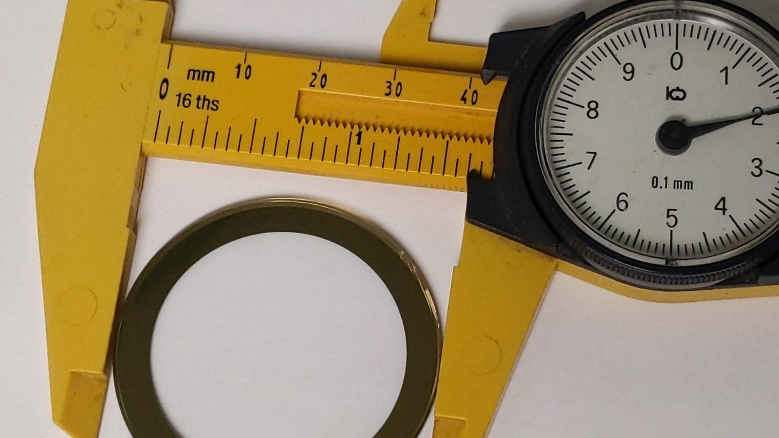 Replacement Crystal Movado BOLD 42.0 x 1.75mm GOLD TRIM for watch repair