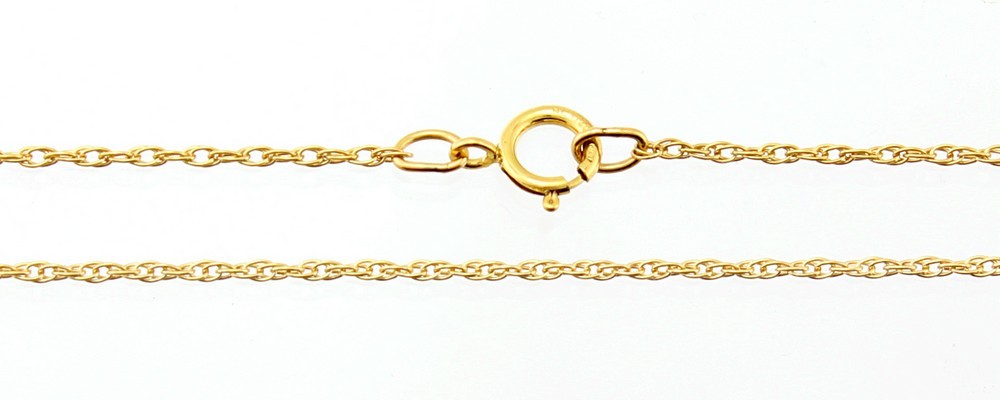 1/20 12K Gold Filled Rope Chain 18-inch Long