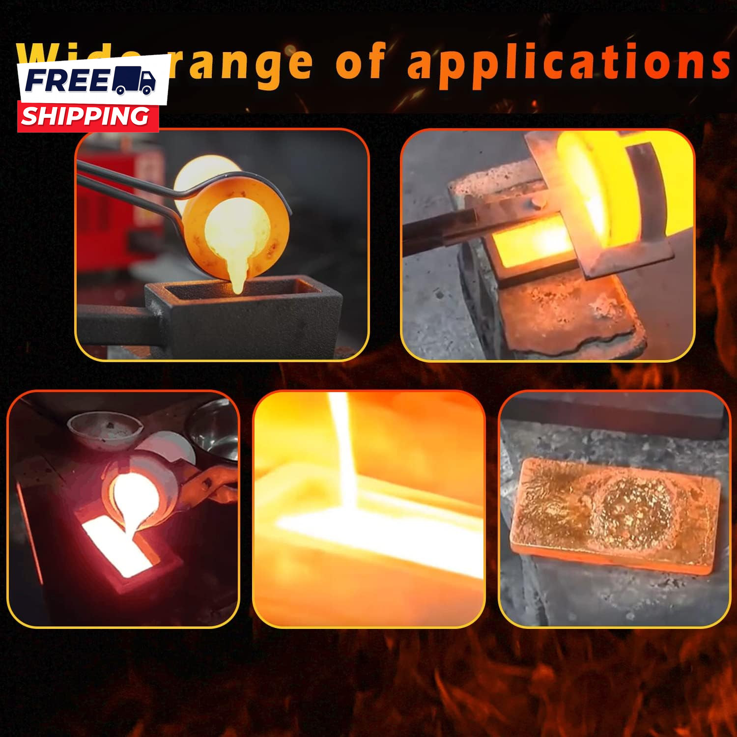 100 Oz Cast Steel Ingot Mold for Melting Casting Refining Gold Silver Copper
