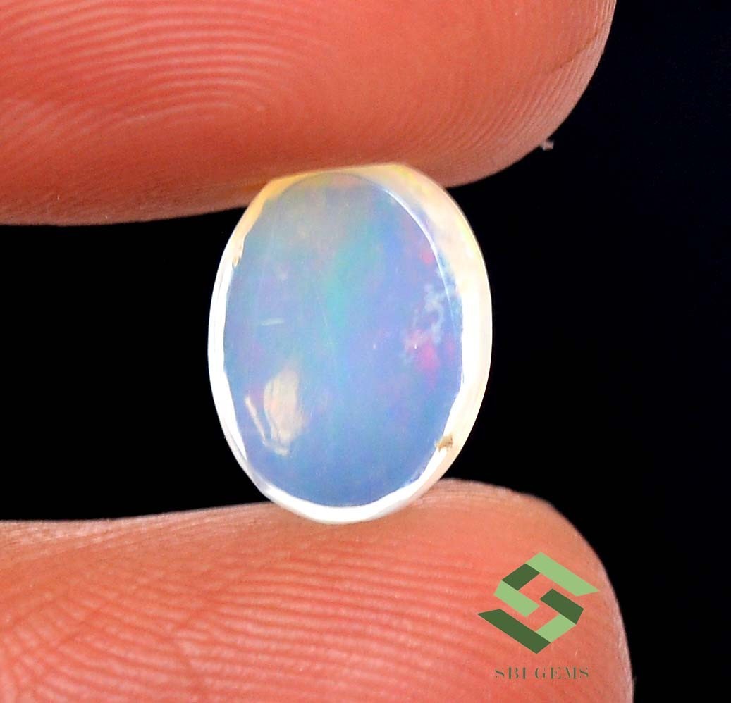 11×9 mm Natural Ethiopian Opal Oval Cabochon 1.32 CTS Loose Certified Gemstone