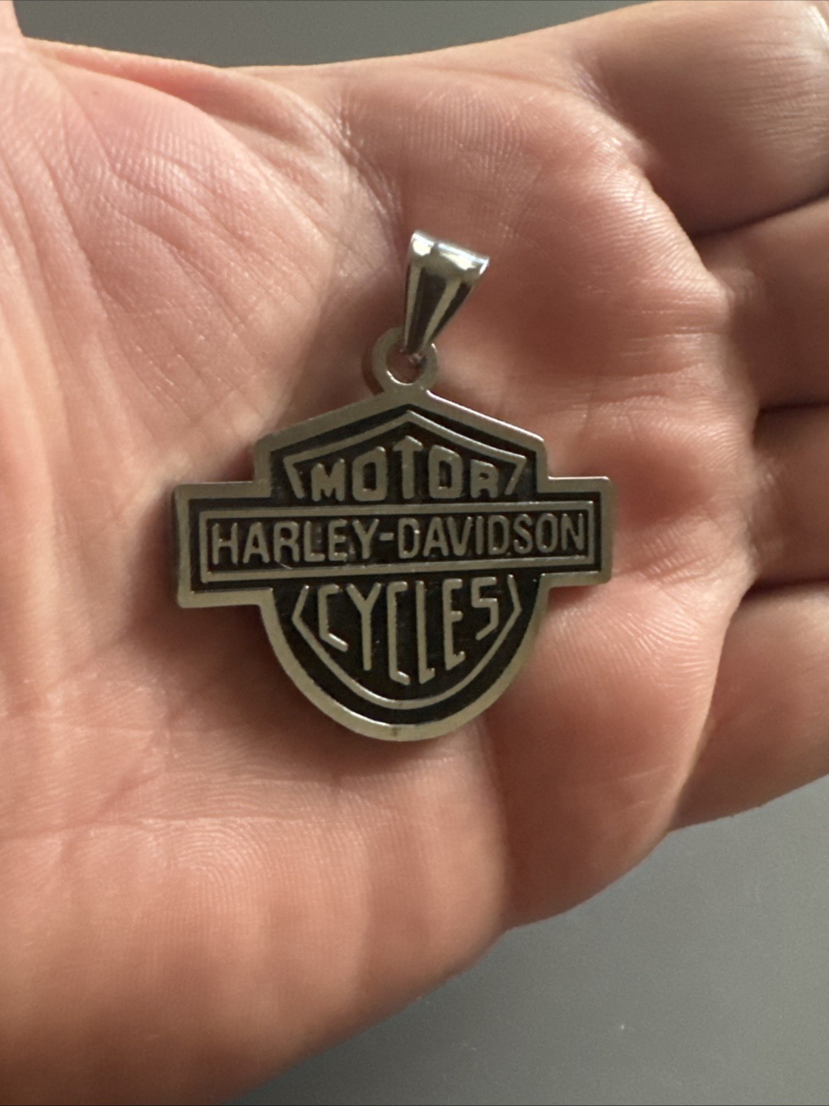 Harley Davidson Pendant Motorcycle Bike Cross 24 Inch Chain Stainless Steel