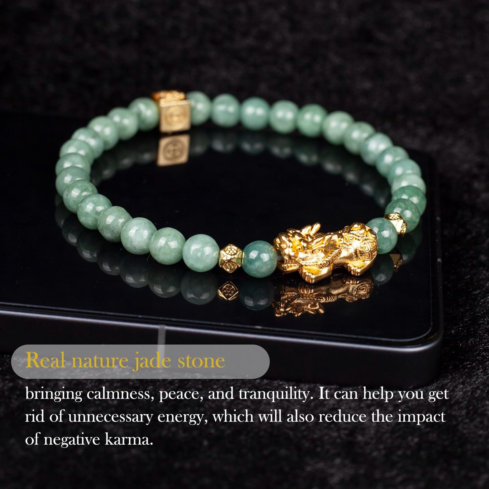 Green Jade Wealth Bracelet for Women – Feng Shui Lucky Charm for Prosperity