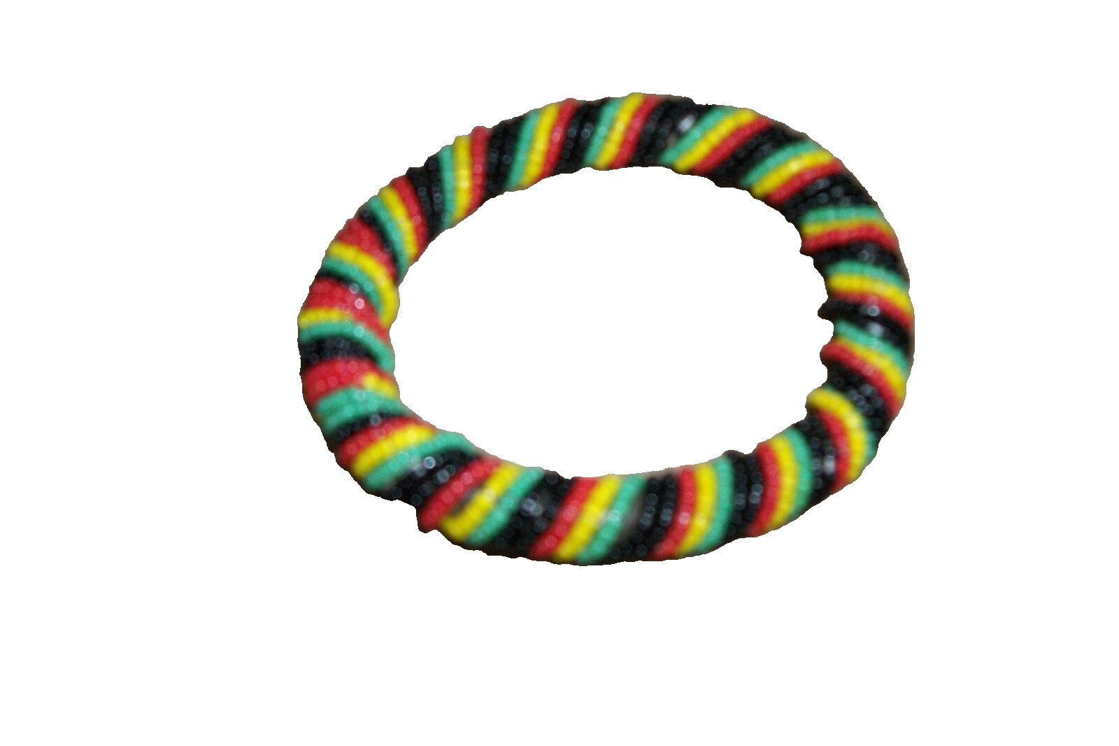 COLORFUL Hand CRAFTD twist bead wrap wrist BAND from Kenya snap 7″ 3 1/2 round