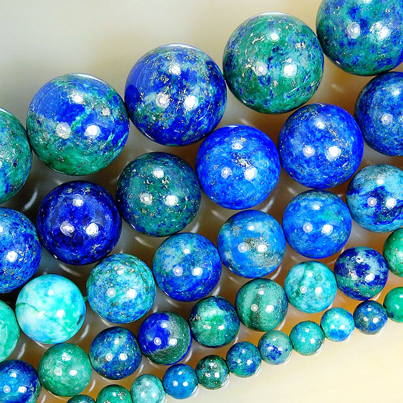 Natural Lapis Lazuli Chrysocolla Round Gemstone Beads 15.5″ 4,6,8,10,12,14,16mm