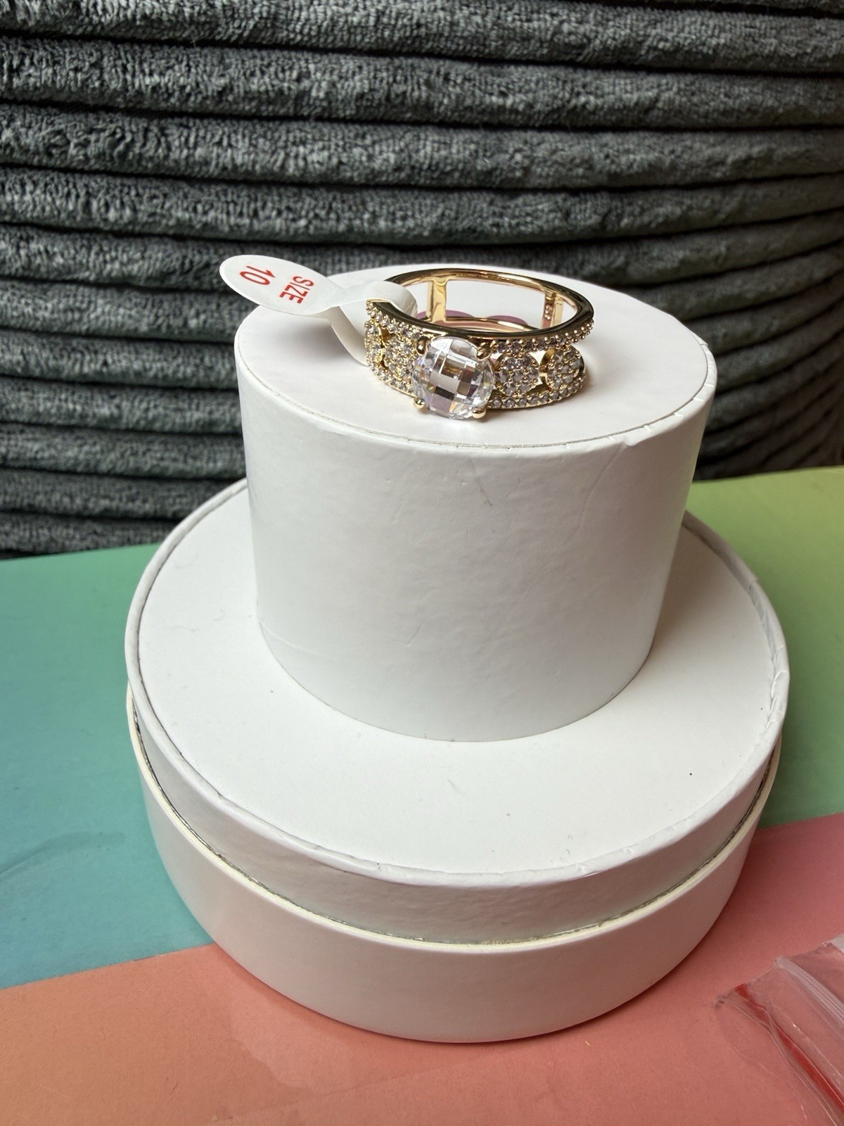 BP OG Ring Size 10 “She Runs The Room” Diamond CZ on Gold Plating