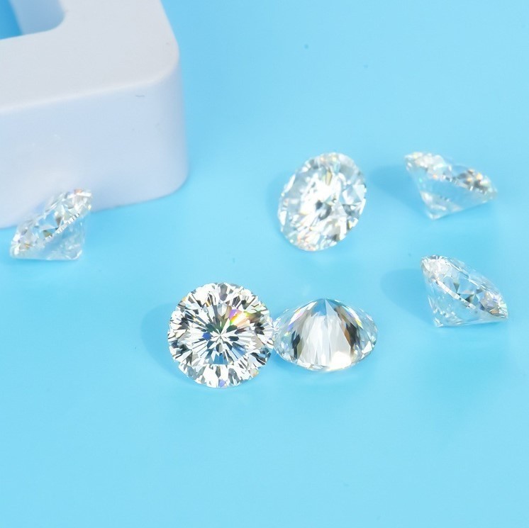 Loose Moissanite Diamonds for Rings Pendants Earrings Round Cut Gemstones VVS1 D