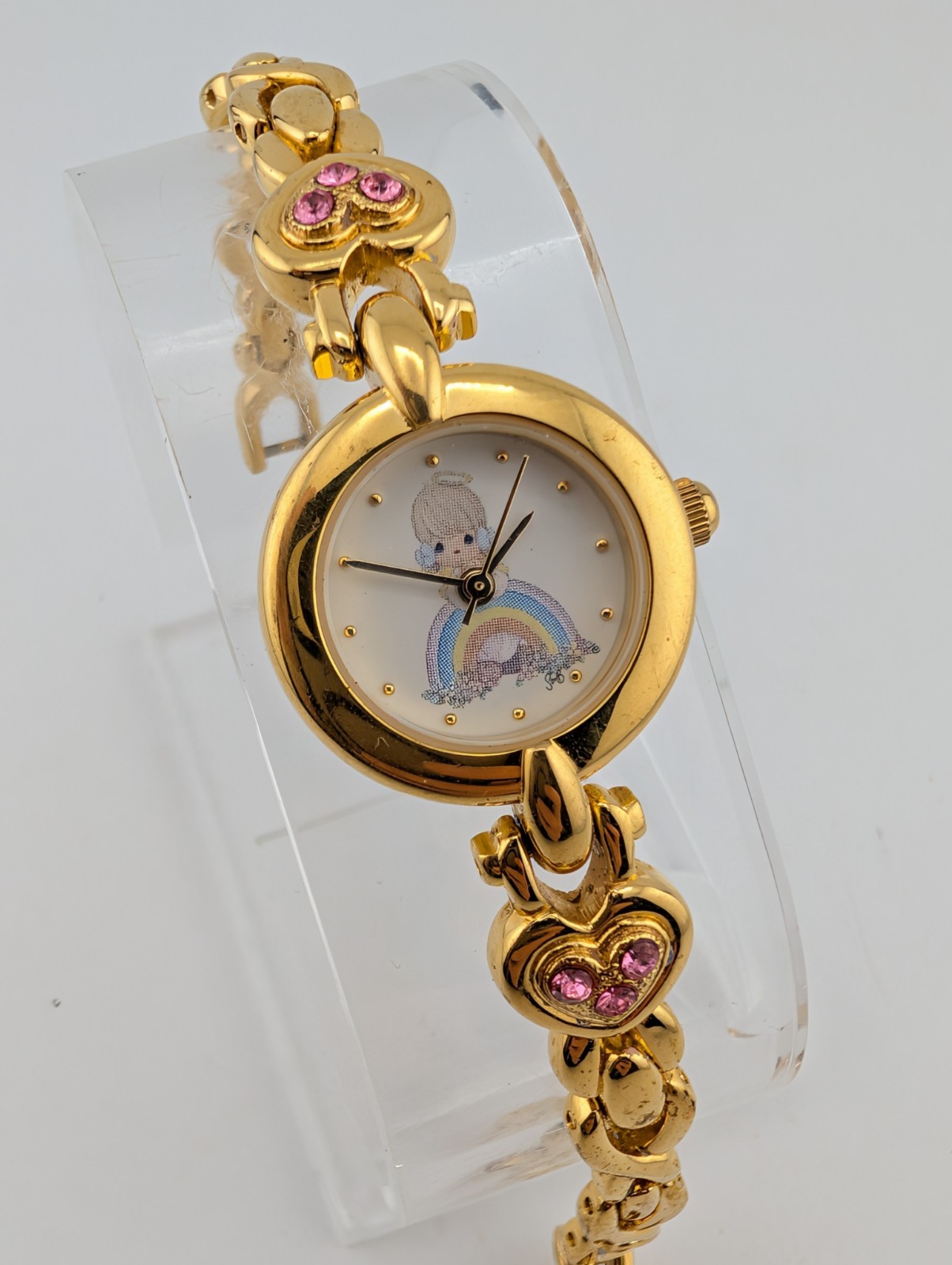 Vintage Valdawn Precious Moments Watch 2002 “May God Bless You With Rainbows”
