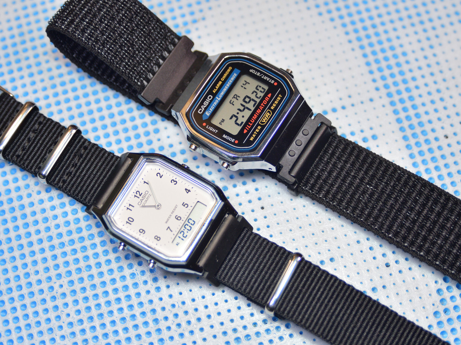 Resin watch strap & watch band adapter for CASIO A168 & AQ230 Slim profile