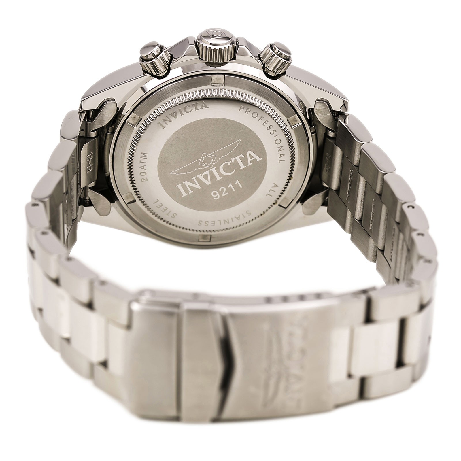Invicta Men’s Watch Speedway Chronograph White and Black Dial Bracelet 9211