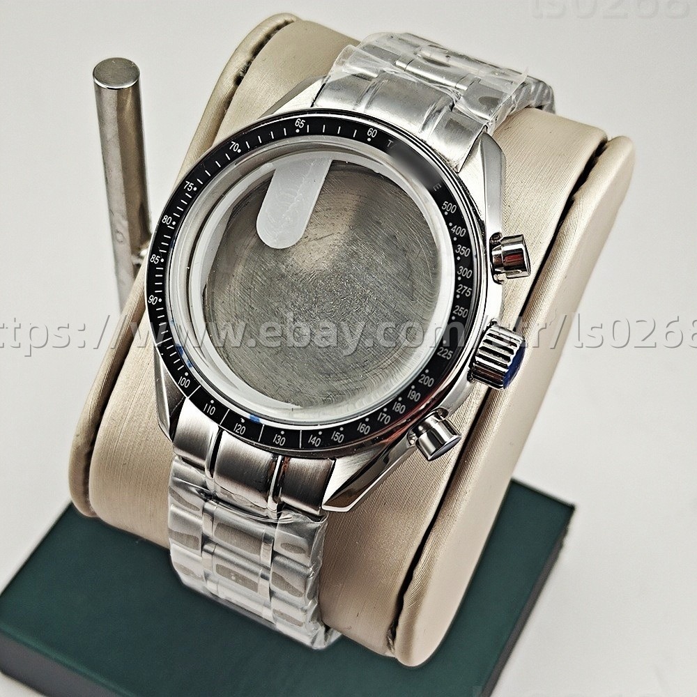 40mm Watch Case + Strap Set For VK63 VK64 Movement Steel