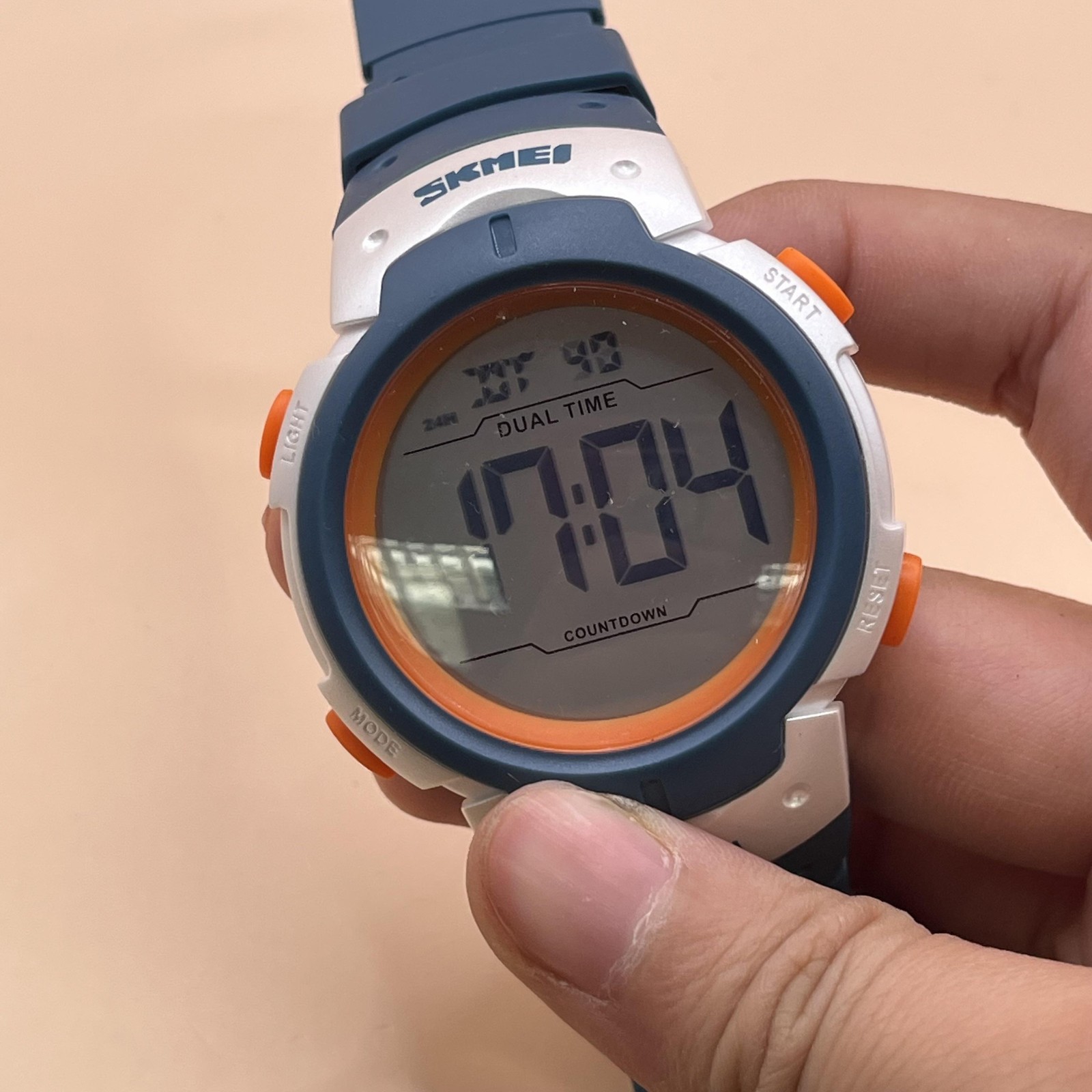 SKMEI Digital Sport Watch WR 50M Dual Time Countdown Blue 2304 Silicone