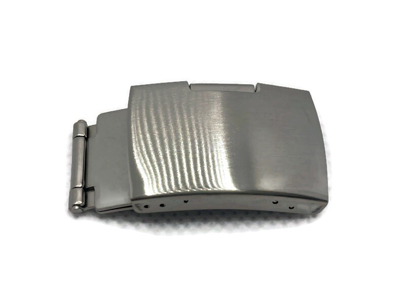Stainless Steel Watch Strap Clasp, 3 Fold Side Press Release 16mm to 22mm
