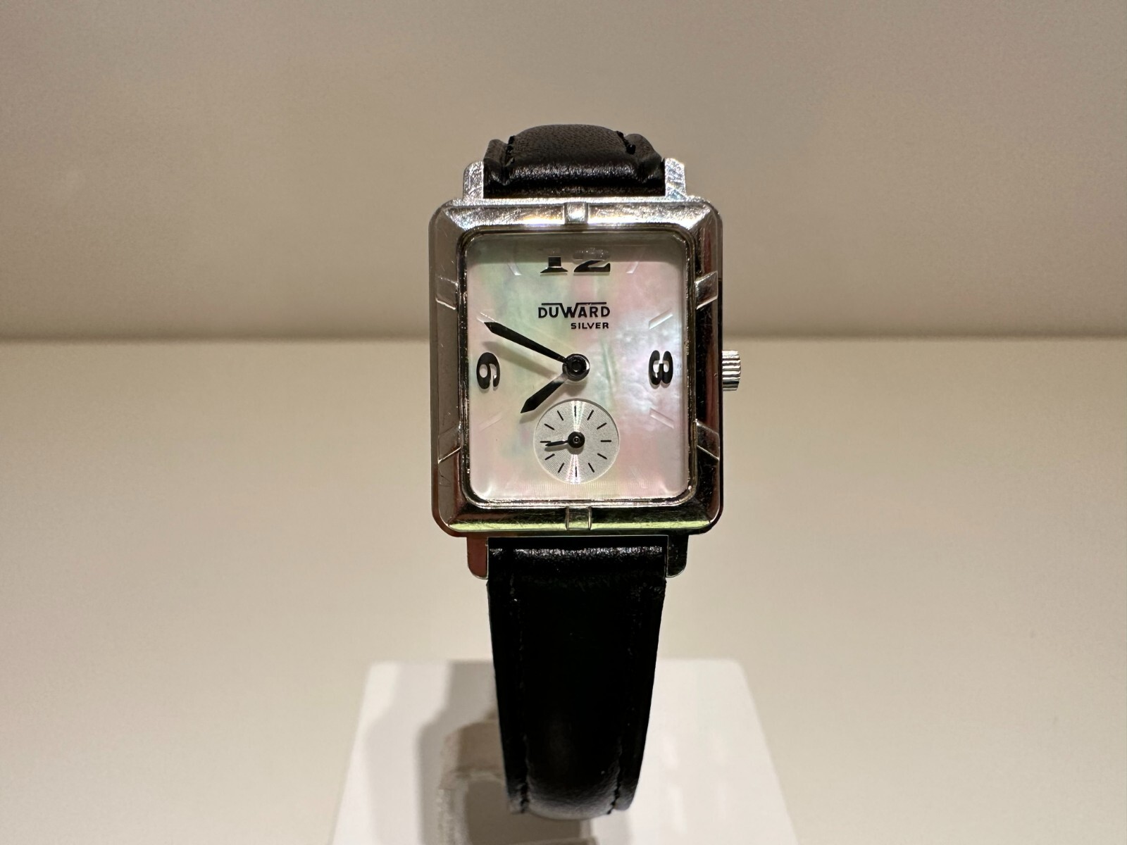 RETRO SWISS BEAUTIFUL SUB SECOND LADIES QUARTZ WATCH”DUWARD”MOTHER OF PEARL DIAL