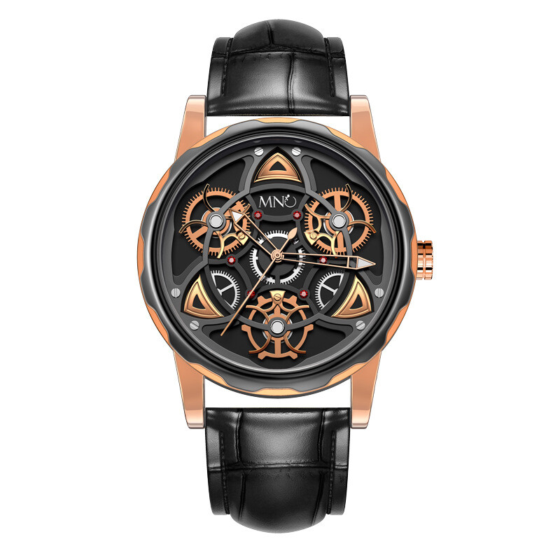 Black Gold Trend Three Dimensional Watch Personality Gear Gyro Season To Run Wat