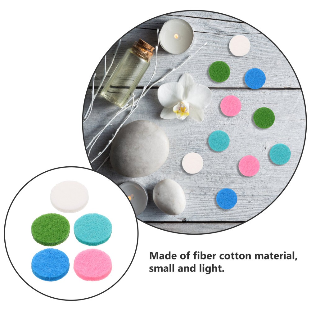 250 Pcs Aromatherapy Replacement Cotton Pads Necklace Refill Diffuser Refills