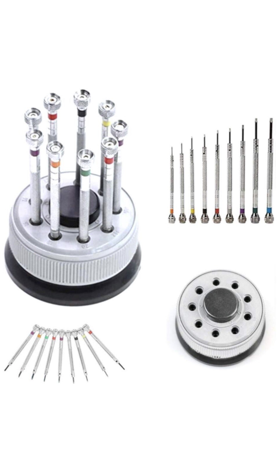 9 Pcs slotted screwdriver for RLX Rolex steel band screwtube parts tools