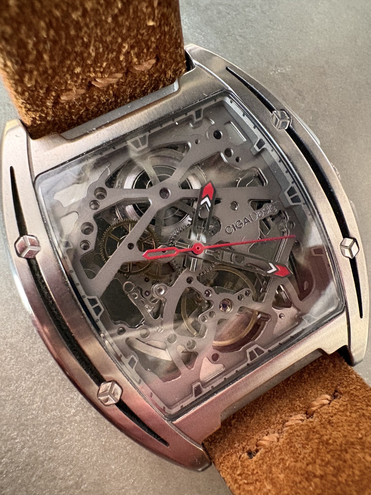 Ciga Design Edge Watch, never worn with extra leather strap