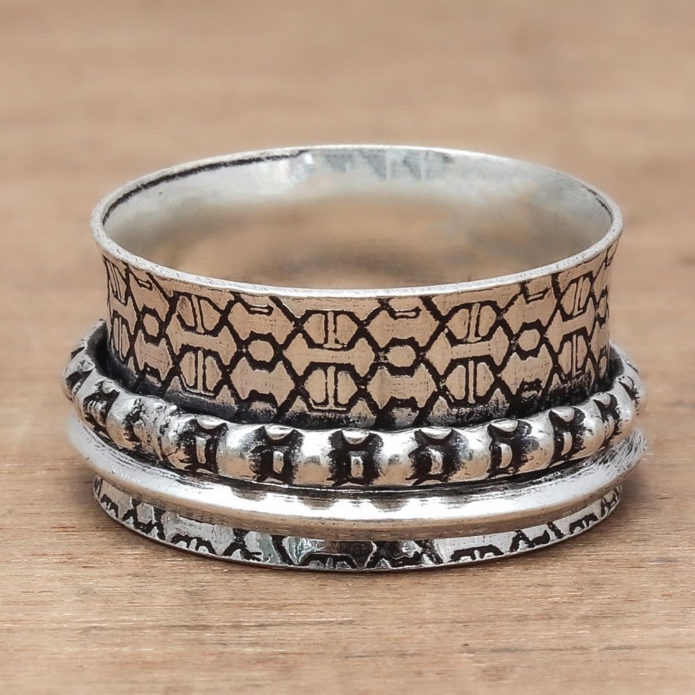 Spinner Anxiety Handmade Silver Jewelry “9”