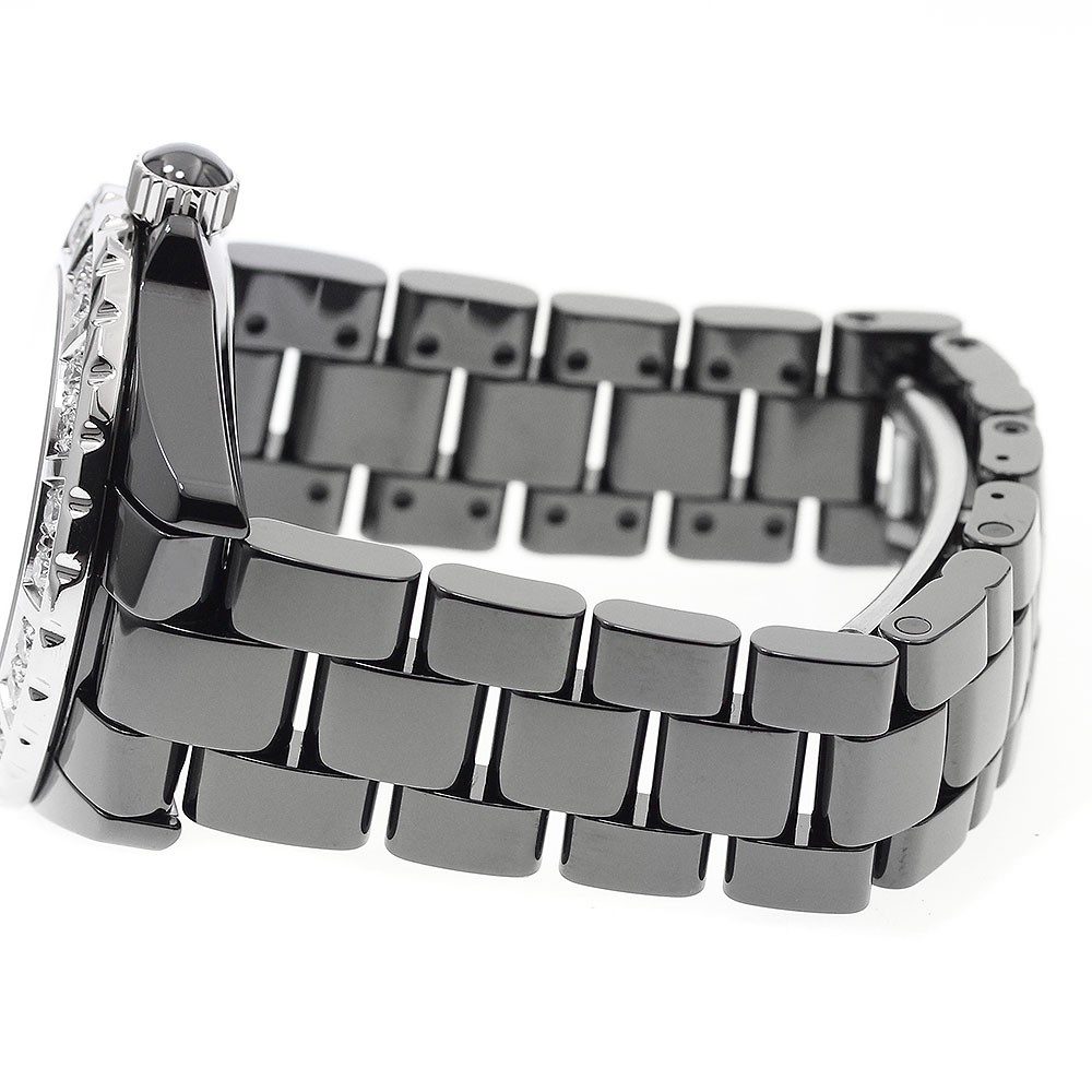 CHANEL J12 H2428 Black ceramic diamond bezel black Dial Quartz Men’s_957755