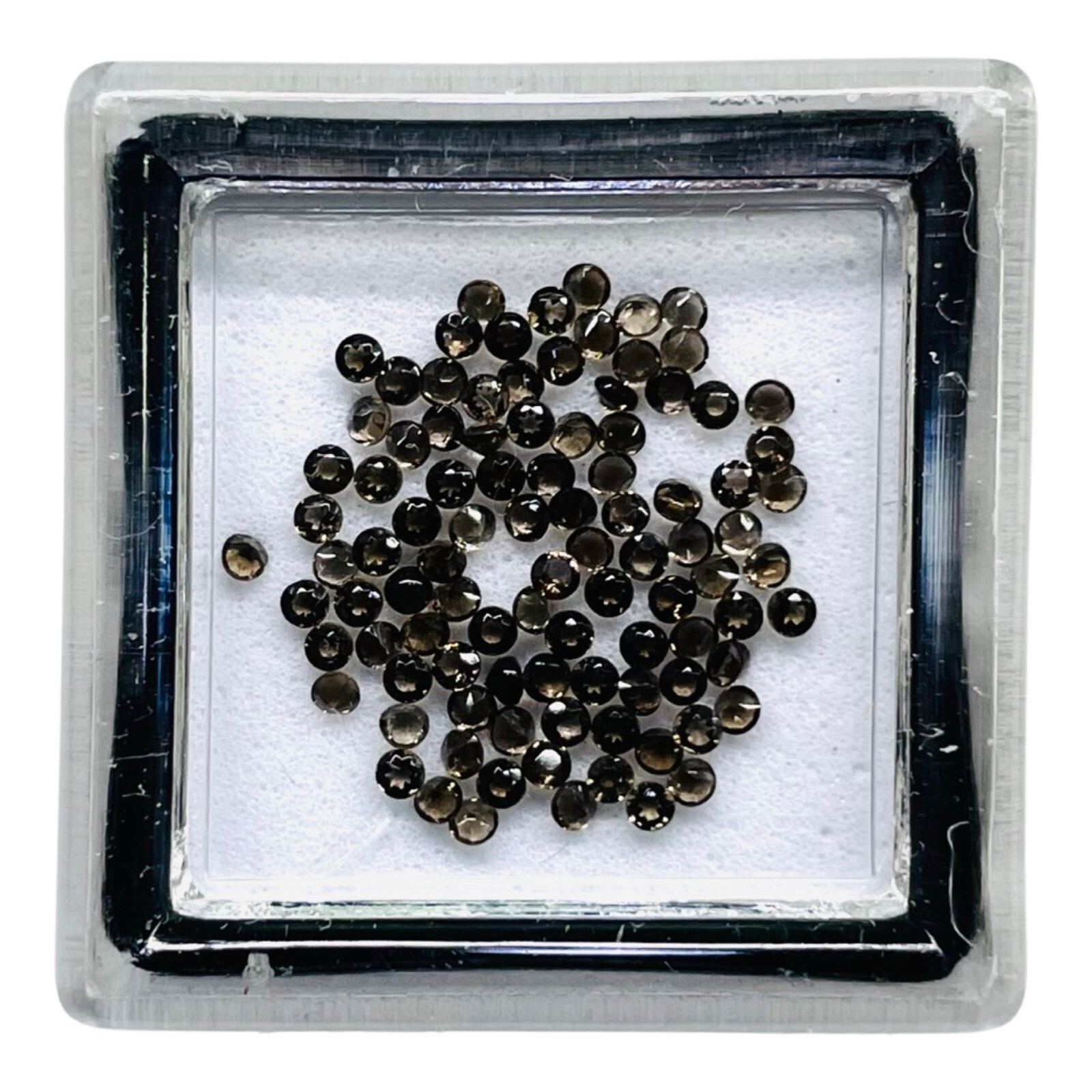 1200 Pcs Natural Multi Gemstones 1-2mm Round Cut Diamond Cut Loose Gemstones Box