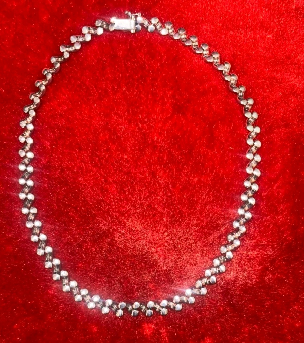 Vintage San Marco 925 Sterling Silver Macaroni Link Chain 19” Necklace 45 Grams