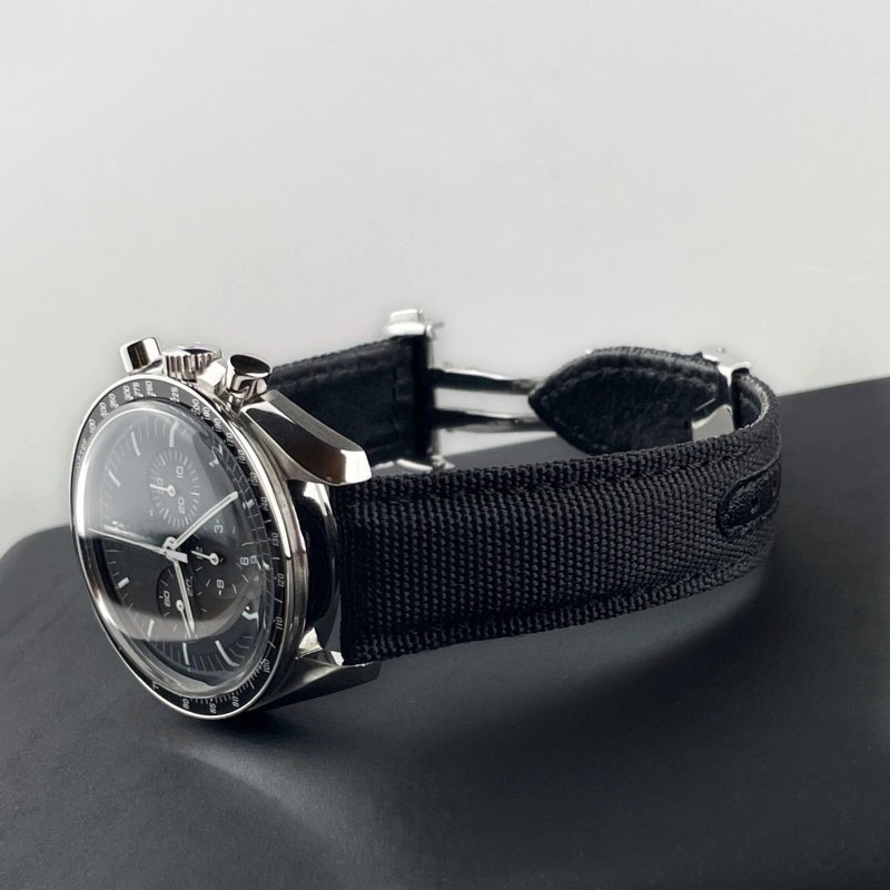 19 20 21 22 mm Nylon Watch Band Deployment Clasp For Omega Speedmaster Moonwatch